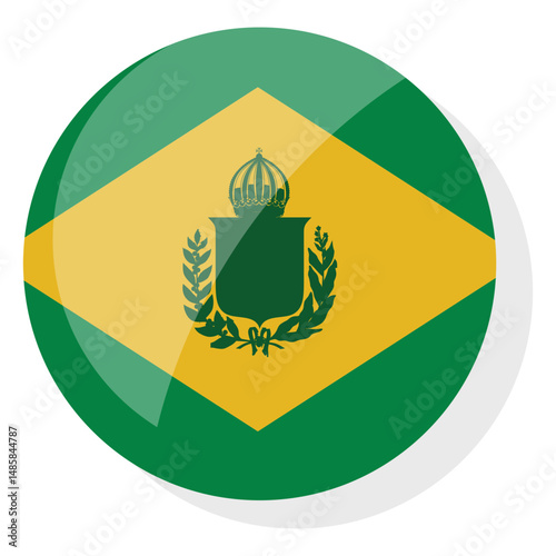 Badge brazil empire flag brazil