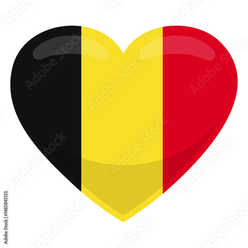 Belgium heart flag