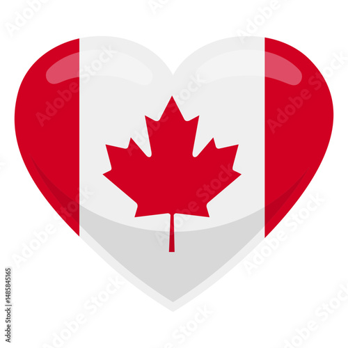 Canada heart flag