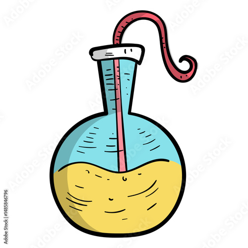 Flask fluid liquid flat