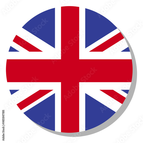 England flag language icon circle