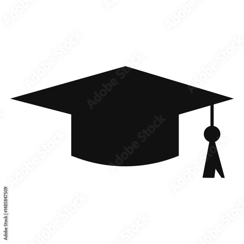 Mortarboard cap silhouette