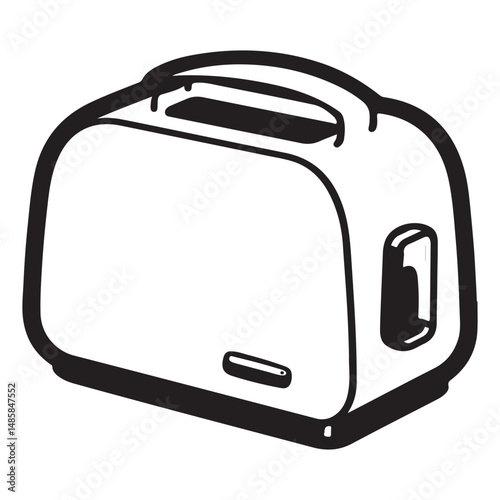 Toaster line art silhouette vector illustration, Toaster Vector icon
