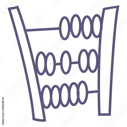 Counting frame stroke icon