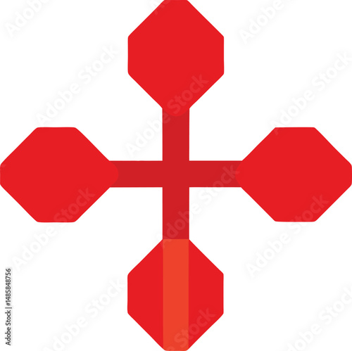 red cross on white background