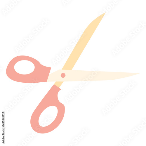 Open scissors flat icon