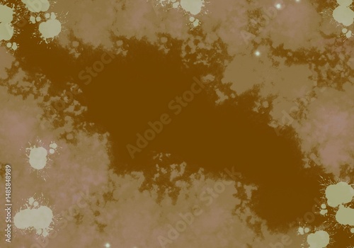 Abstract Splashed Brown Watercolour Background