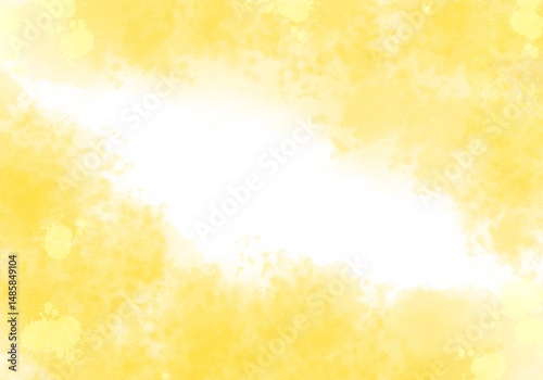Abstract Splashed Yellow Watercolour Background