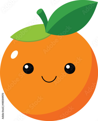 vector illustration of an orange