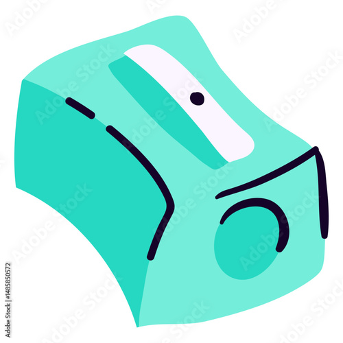 Pencil sharpener flat