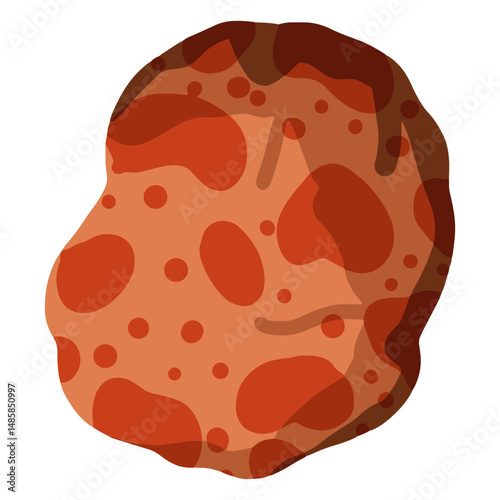 Asteroid rock illustration