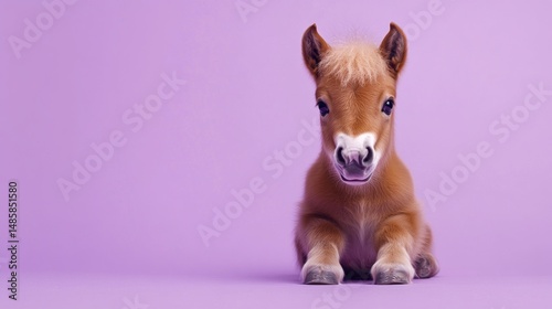 Adorable miniature horse foal