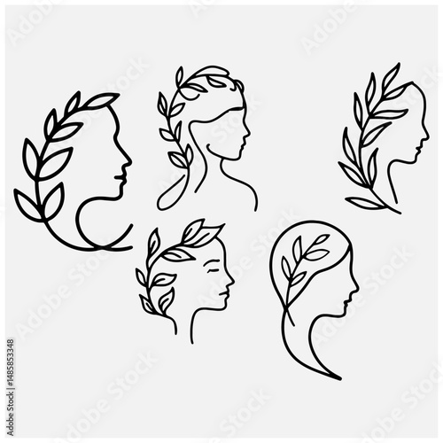 Natural beauty logo template