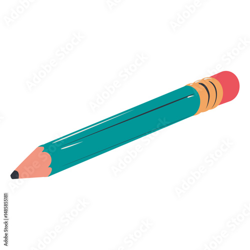 Hand drawn blue pencil