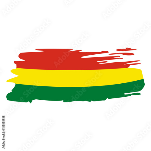 Bolivia brushy flag design