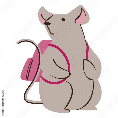 Mouse backpack study character