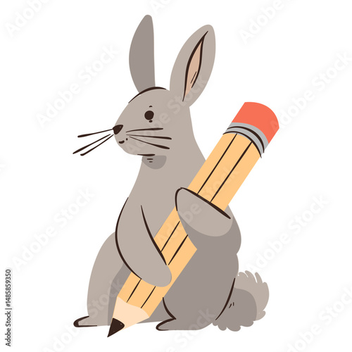 Rabbit pencil character