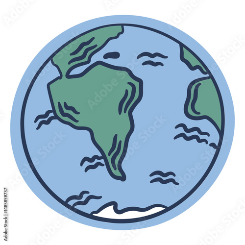 Simple earth color doodle