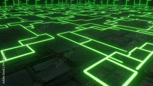 Abstract digital floor pattern