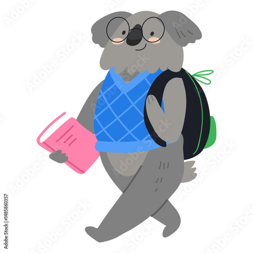 Cute koala student