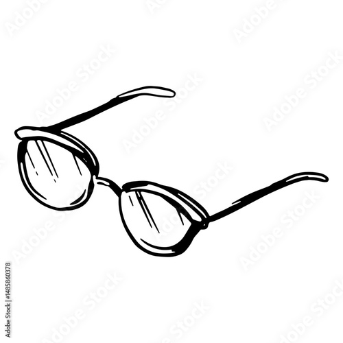 Pair of glasses hand drawn