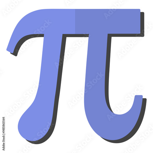 Pi symbol math icon