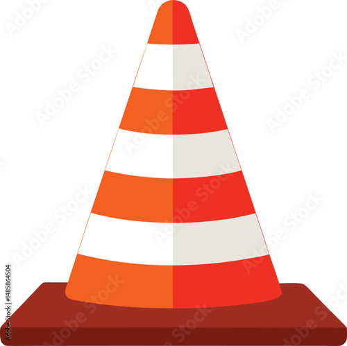traffic cone isolated on white