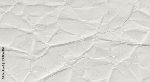 Crumpled White Paper Texture Background Design Element