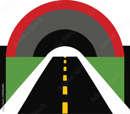 road to the tunnel