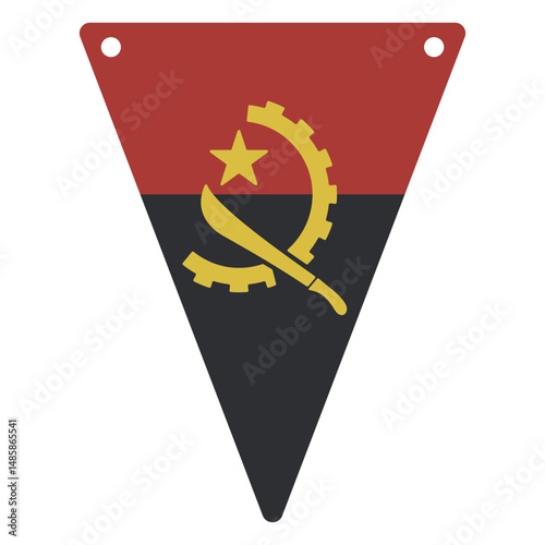 The national flag of Angola