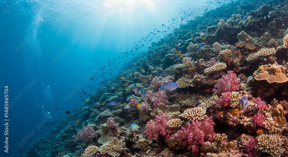 Fototapeta premium Coral Reef Underwater Scene