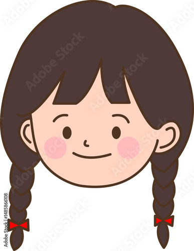 여자 아이 얼굴