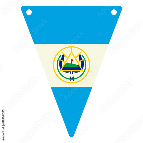 Triangular flag of Nicaragua