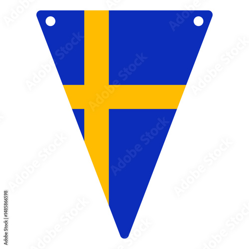 Sweden triangular flag