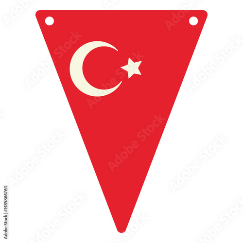 Turkey triangular flag