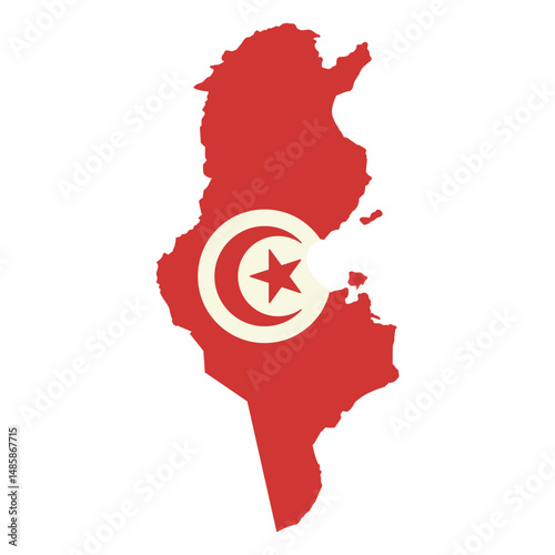 The flag of tunisia