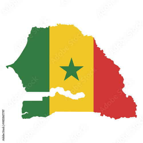 The flag of senegal