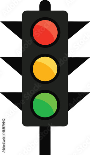 traffic light on a white background