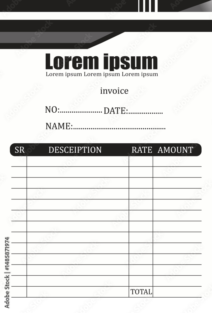 Obraz premium invoice forms design vector templates
