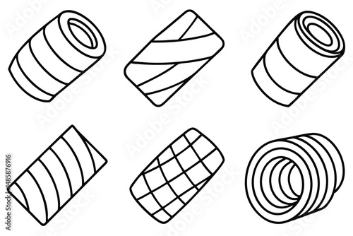 Elastic Bandages Compression Line Art