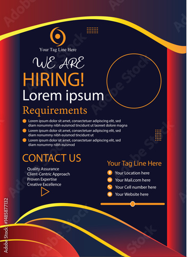 we are hiring social media poster design vectors templates