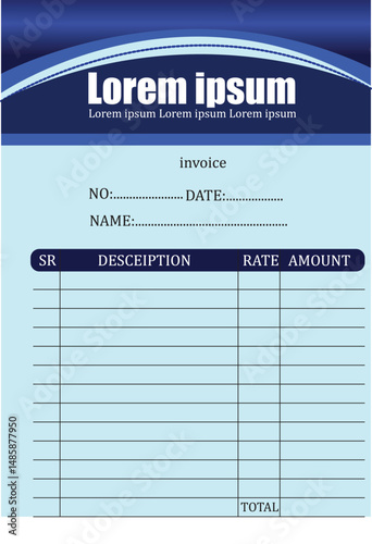 invoice forms design vector templates