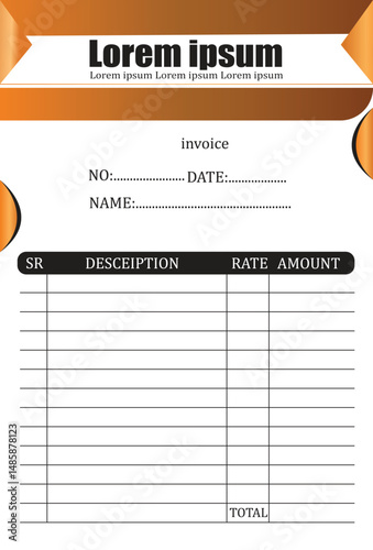invoice forms design vector templates