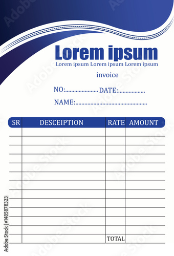 invoice forms design vector templates