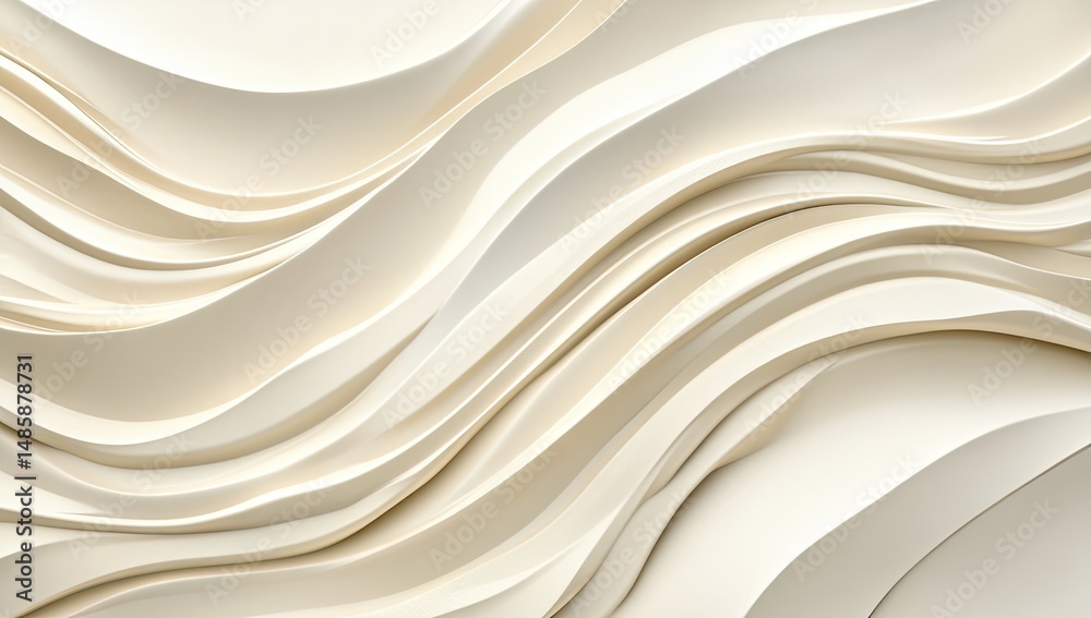 Obraz premium Abstract cream-colored wavy forms