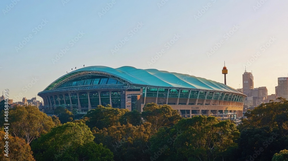 Naklejka premium sydney olympic park stadium panoramic view