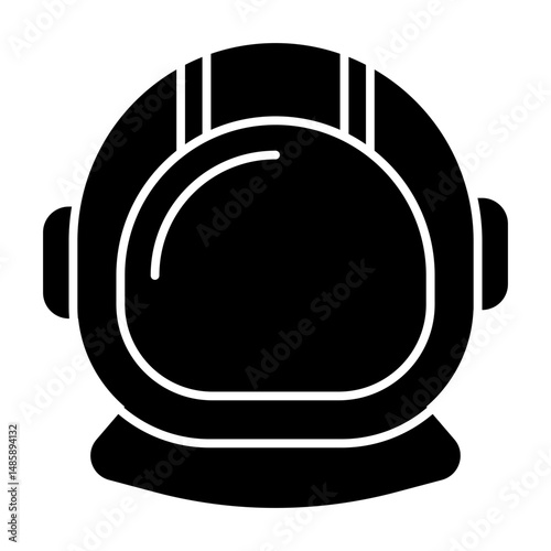 Astronaut helmet solid icon