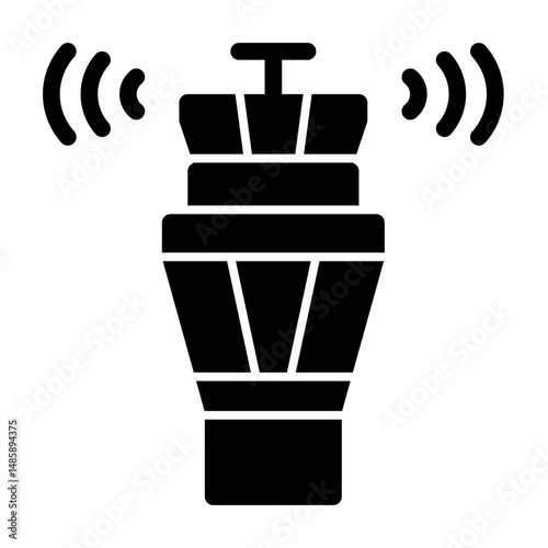 Control tower solid icon