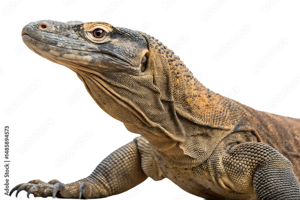 Obraz premium komodo dragon isolated on white background