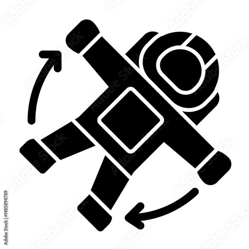 Zero gravity solid icon